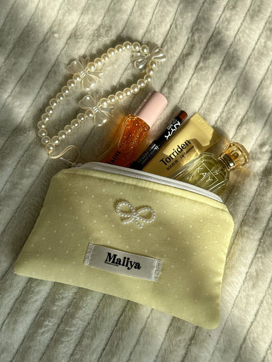 Mini Butter yellow pearl pouch 🐚💛